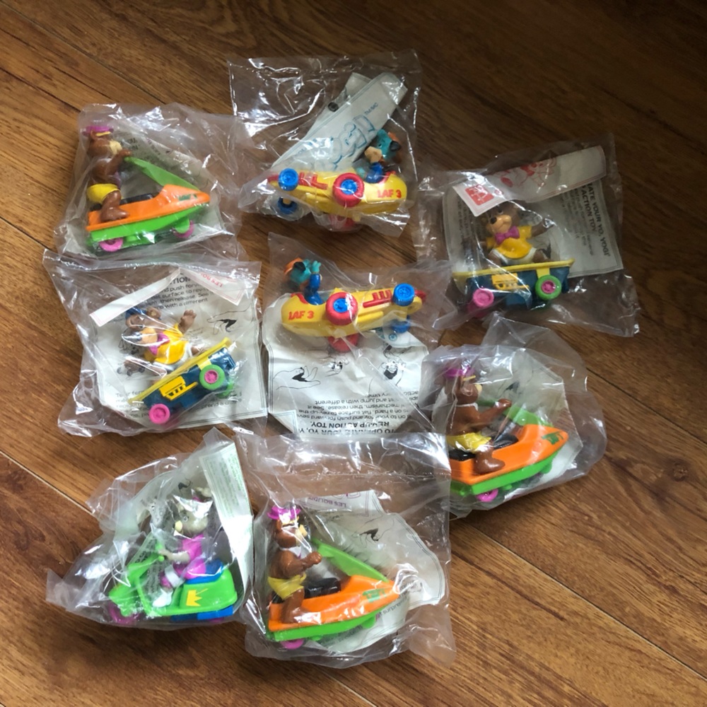 Vintage 1991 Yo Yogi Yogi Bear McDonald’s Toys in Sealed Packages